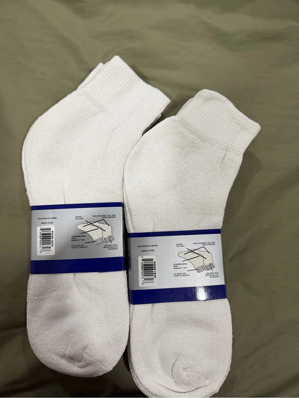White Athletic Low-Cut Socks - 6 Pair Pack